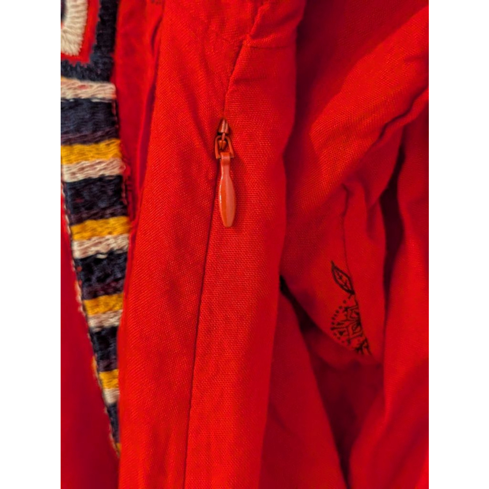 Women's Free People Red & Black Embroidered Tunic Top Size S - Picture 5 of 9